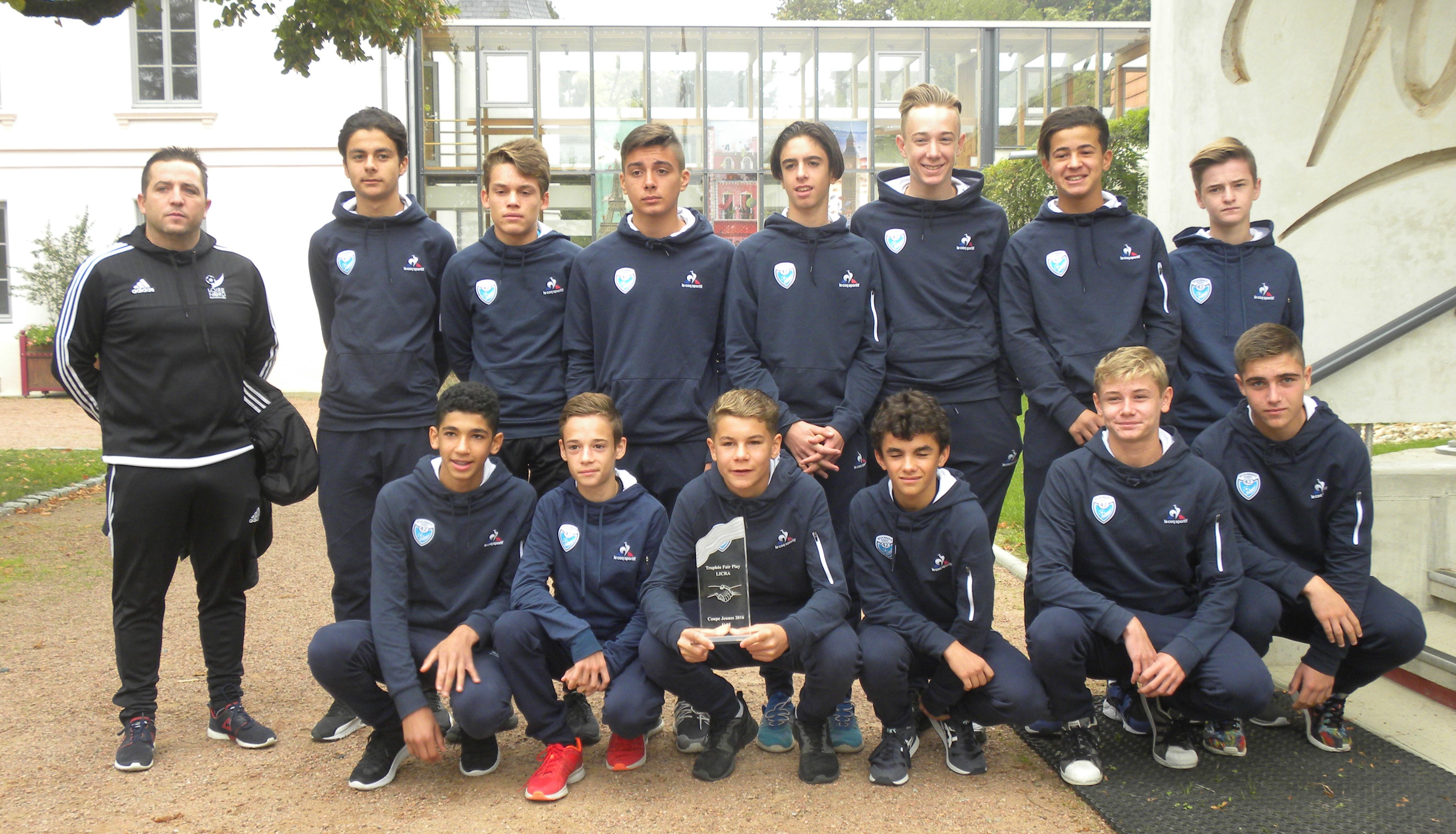 Récompense : les U15 remportent le Trophée du fair play, décerné par la Licra